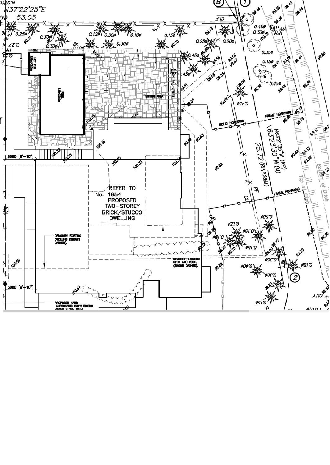 1654 Birchwood Drive — proposed pool concept, layout B